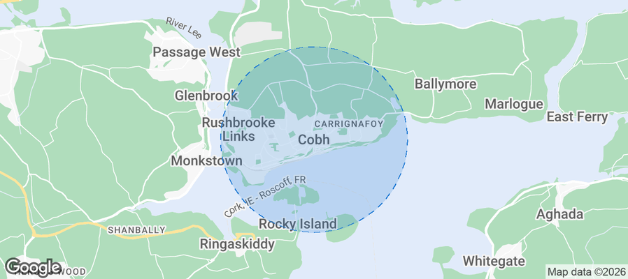 Cobh Airbnb map